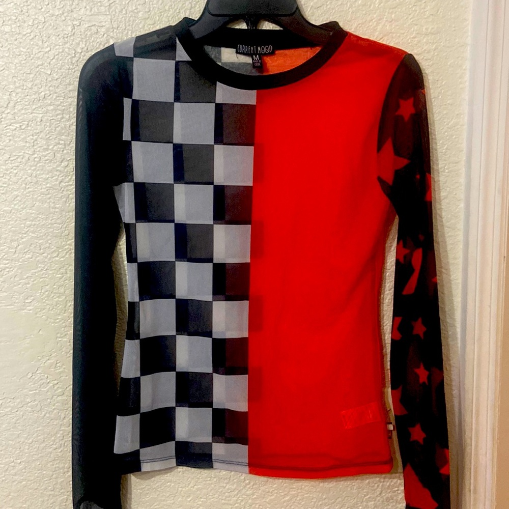 Sheer long sleeve